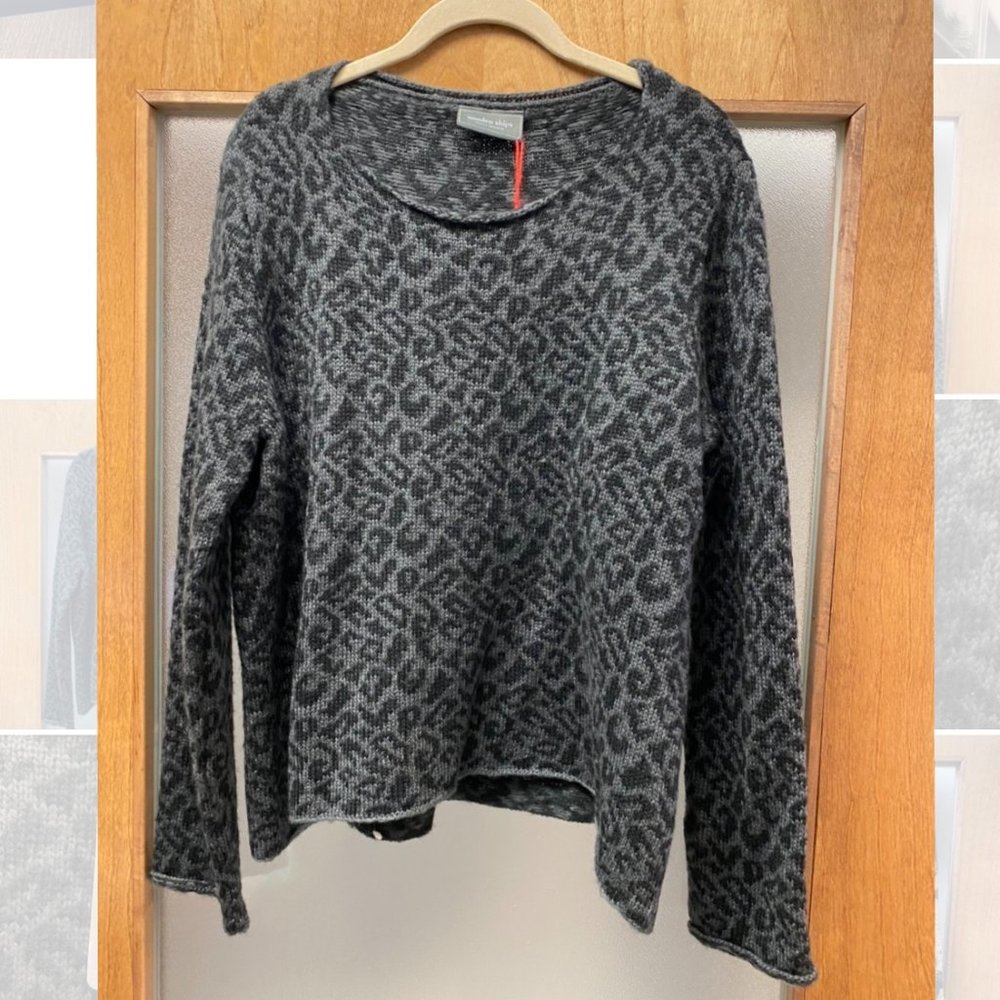 WOODEN SHIPS - LEOPARD CREW CHUNKY SWEATER